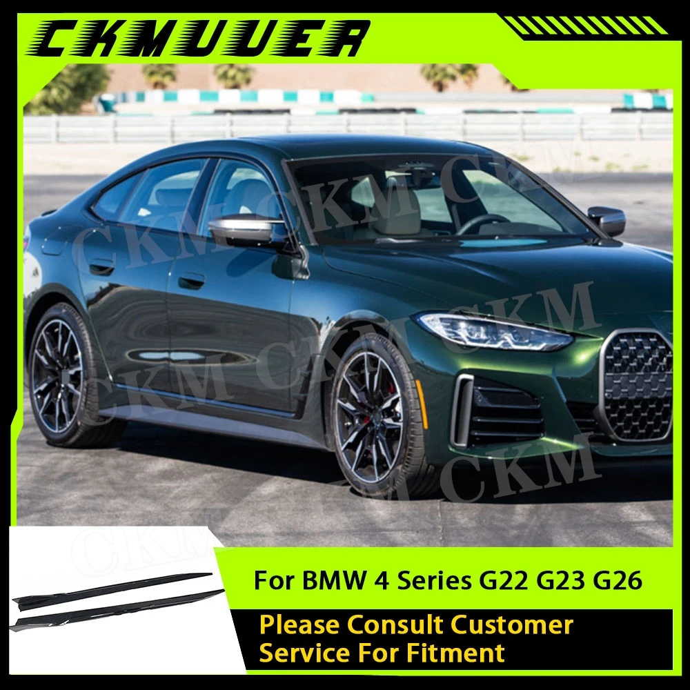 

CKMUUER Carbon Fiber for BMW 4 Series G22 G23 G26 2021+ Car Accessories Side Skirt Parts Side Skirts Extension Splitters
