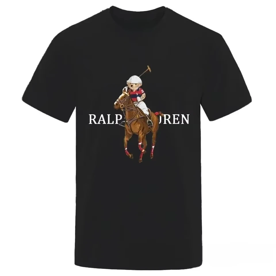 Camiseta Estampada de Golf con Osito de Peluche Divertido para Hombre, Top Casual de Verano a la Moda, Ropa Unisex, Estilo Urbano para Hombre, Gran Venta