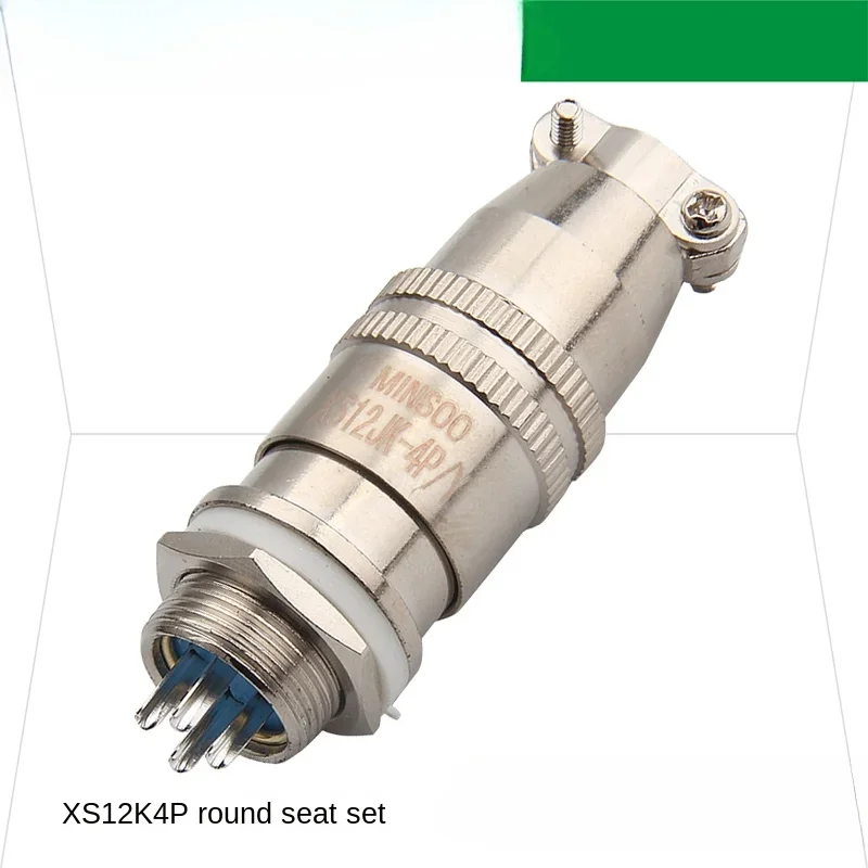 Suitable for MINSOO 4-pin aviation plug XS12JK-4P/Y connector XS12K4P round seat XS12J4Y