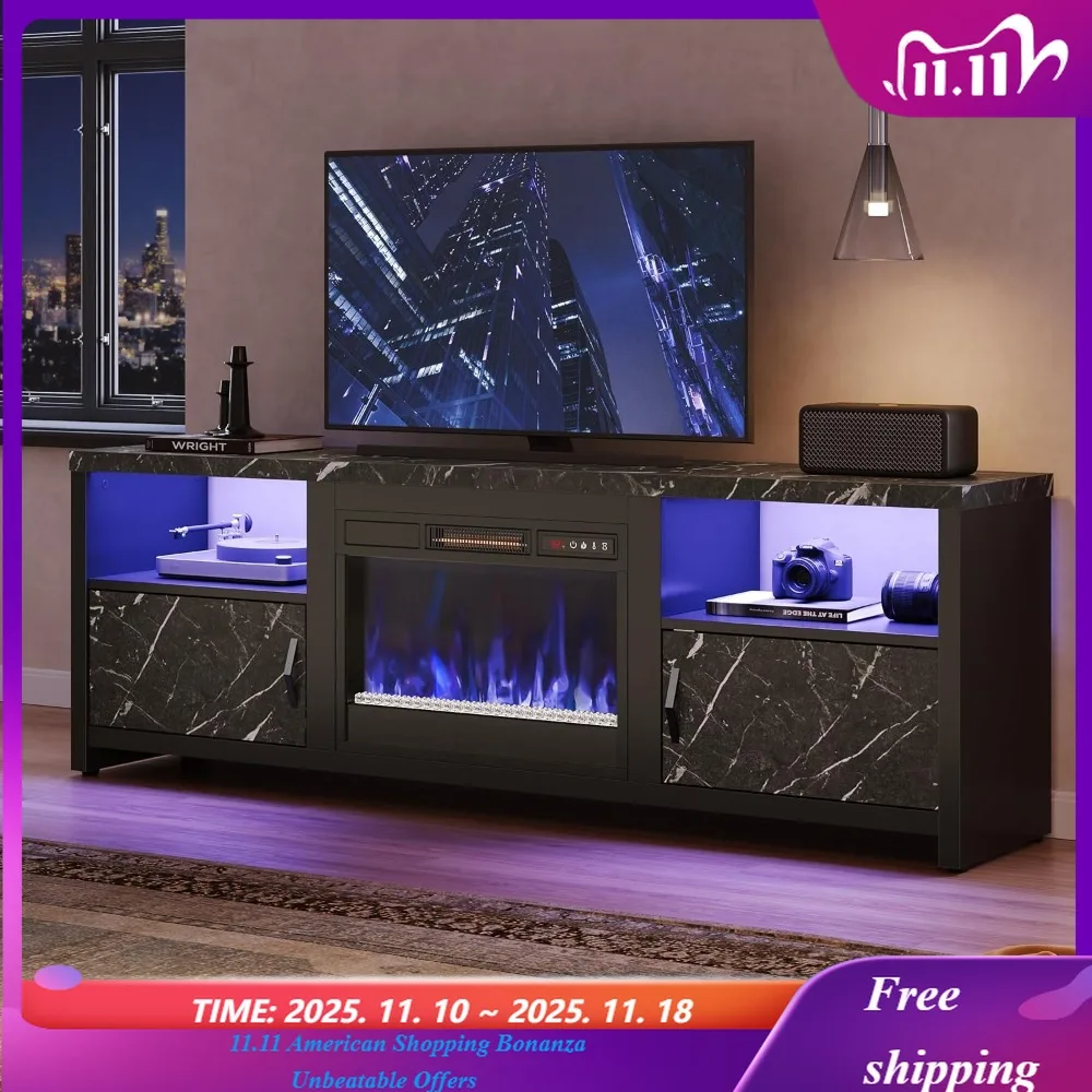 

Электрическая подставка под телевизор для телевизоров с диагональю до 75 дюймов, современный развлекательный центр со шкафами для хранения, светодиодная подсветка,