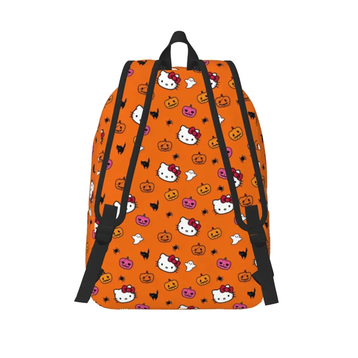 Mochila de abóbora Hello Kitty Elementar High College School Estudante Sacos de livro Adolescentes Mochila de viagem
