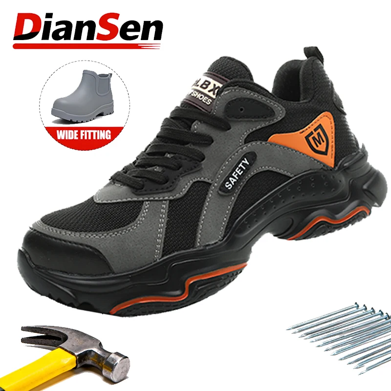 

Мужские рабочие защитные ботинки, удобные легкие кроссовки, нескользящая защитная обувь, неразрушимая обувь с защитой от проколов