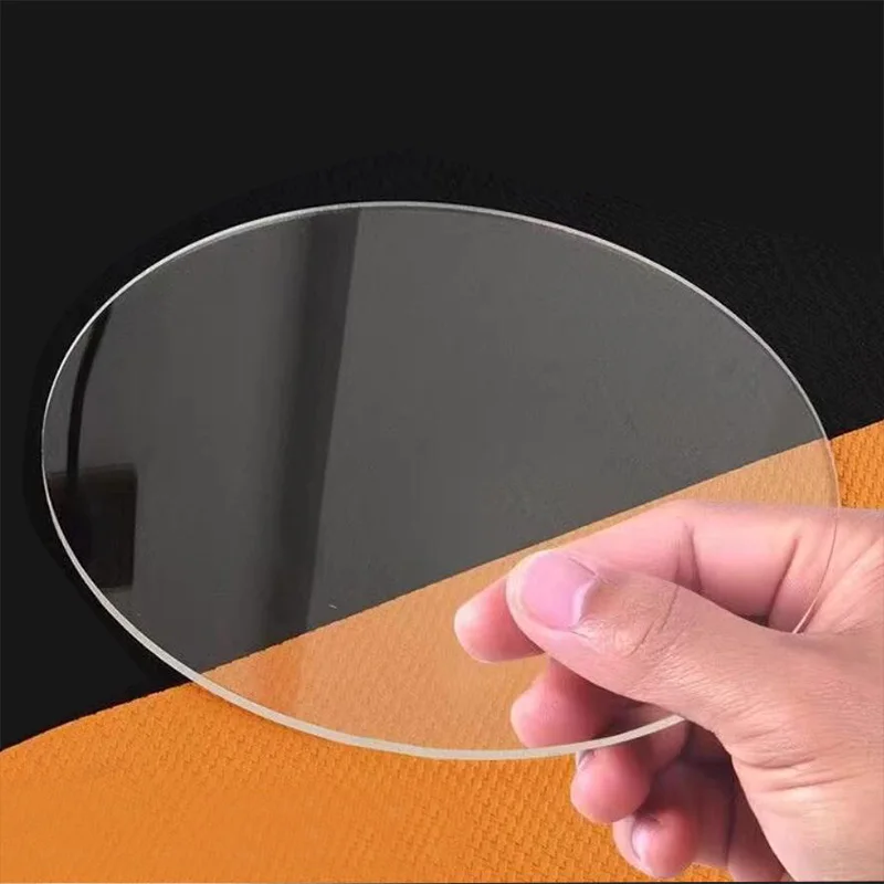 Piatto rotondo in acrilico trasparente per tabellone