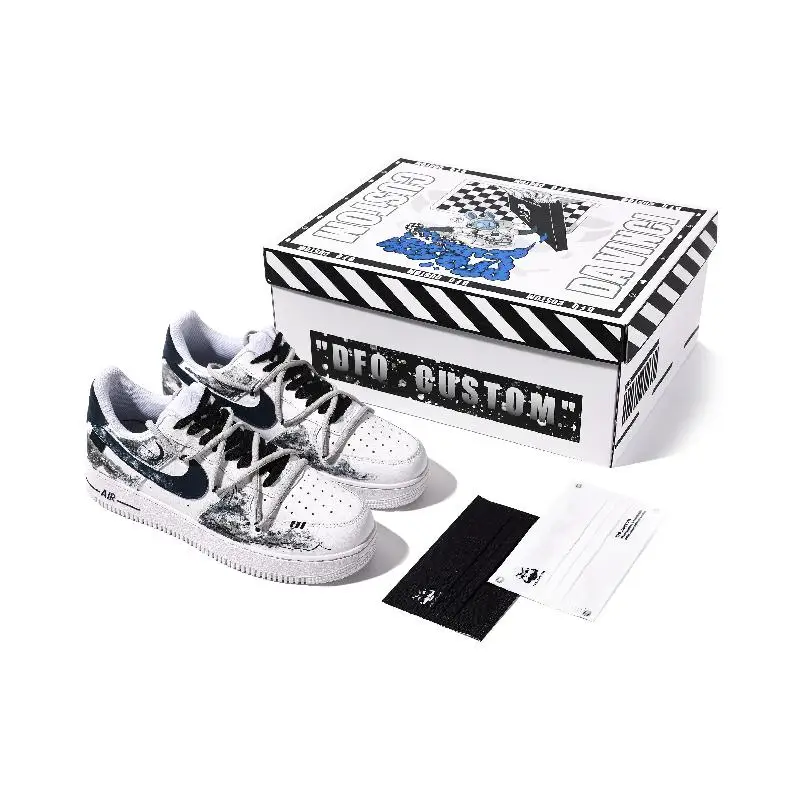 

[Невероятный мужской Moonset Solitary City S-BOX] Nike Air Force 1, противоскользящий, амортизирующий, устойчивый к истиранию, низкий верхний скейтборд Sh