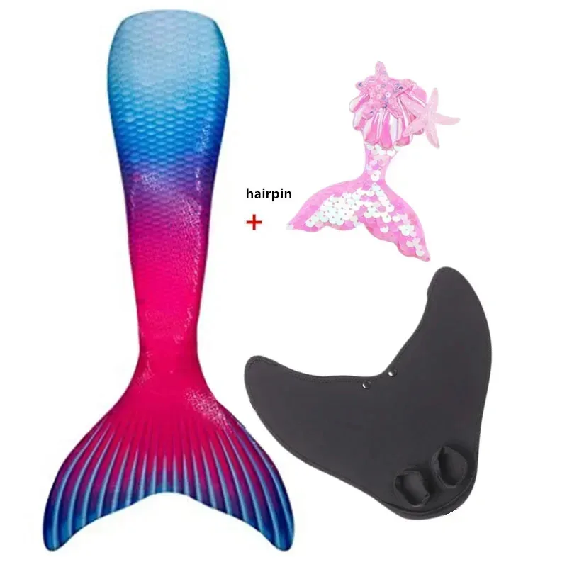 Girls Little Mermaid Tails Can Add Monofin Swimming Tail For Kids Adults Summer Dress Swimmable Suit Mermaid Costume