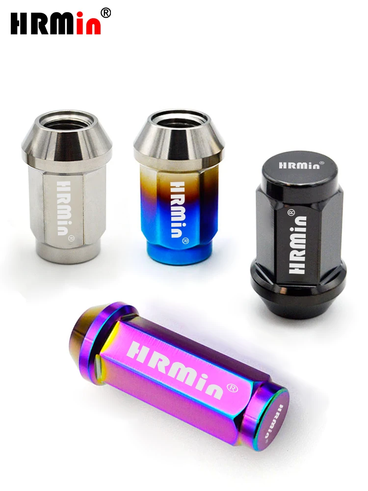

HRMin Gr5 titanium nut M12x1.5x35-50mm close end cone seat wheel lug nut titanium nut screw