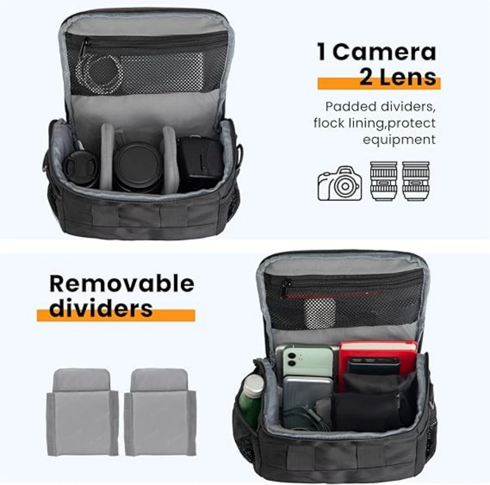 Camera Sling Bag, DSLR/SLR/Mirrorless Camera Case Shockproof Photography Camera Backpack with Tripod for SLR Mirrorless Cameras