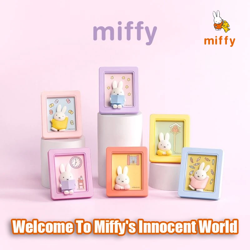 

Cute Miffy Desktop Ornaments Creative Cartoon Phone Stand Dopamine Multi Functional Desktop Figurine Anime Accessories Girl Gift