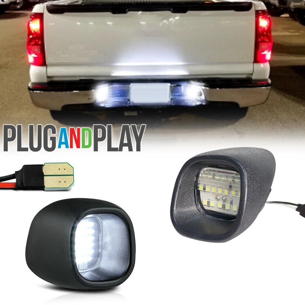 2PCS Car Accessiories LED License Plate Lights For Chevrolet Blazer 1998-2005 S10 Pickup 1998-2004 Sonoma Car Accessiories