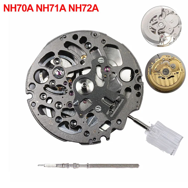 

Original NH70 NH71 NH72 High Accuracy Skeletonized Movement Automatic Self-winding 24 jewels Mechanism Modification Parts