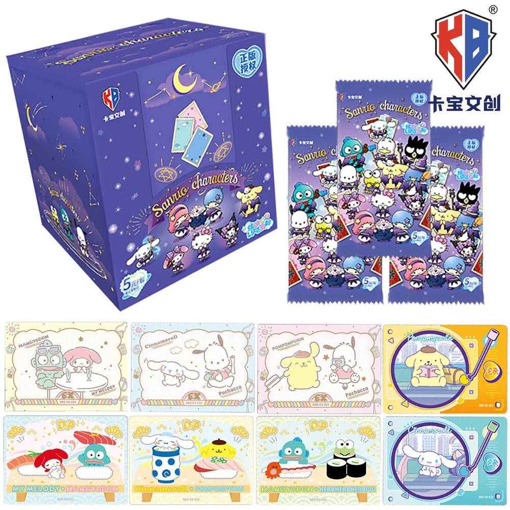 

KABAO Genuine Sanrio Collection Card Children's Favorite Shining Cartoon Star Colorful Flower Theme Rare Character Card Toy Gift