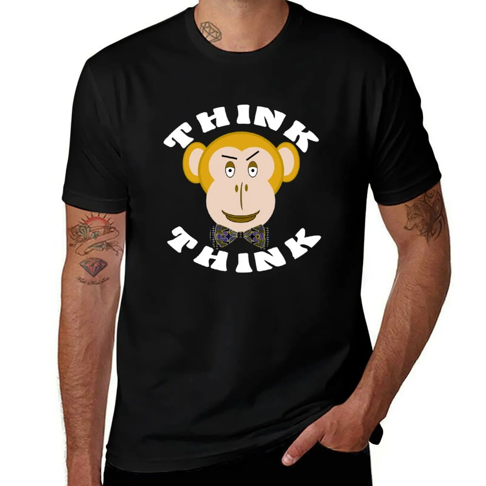THINK MONKEY THINK TV TWEEN SHELDON PRINT T-Shirt Summer Print Short Sleeve Tee T-Shirt