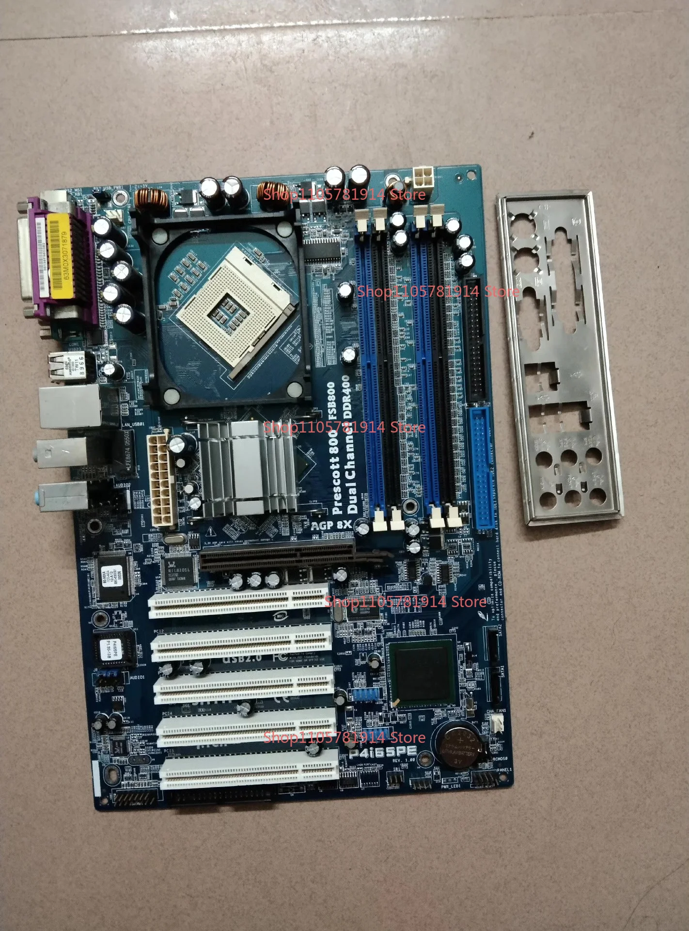 For ASRock P4I65PE Main Board 865 Chipset 5 PCI Slots, Unique Large Board