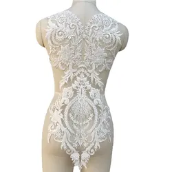 Beading Embroidery Lace Patch, Can Be Used for Wedding Dress Decoration, DIY Clothing Accessories, 31x64cm, RS1762, New Fashion