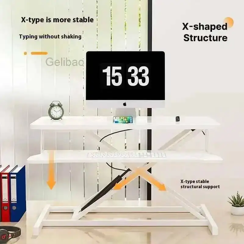 

Desk Desk Automatic Furniture Acrylic Office Modern Table Computer Offices Multifunctional Organizer Desktop Reading Bedside