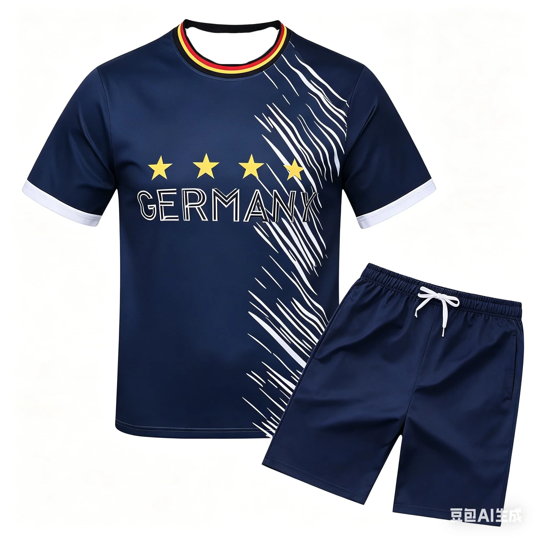 Beach Surfing The Latest European Team Germany Football Jersey Set High Quality and Breathable Soccer Uniform Set view 3