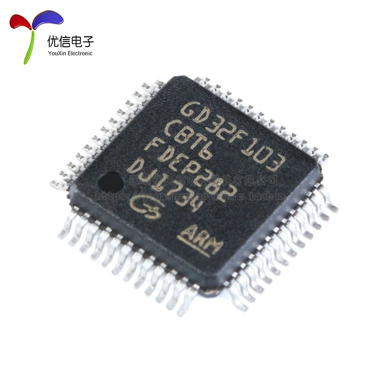Free shipping    GD32F103CBT6 LQFP-48 32      10PCS