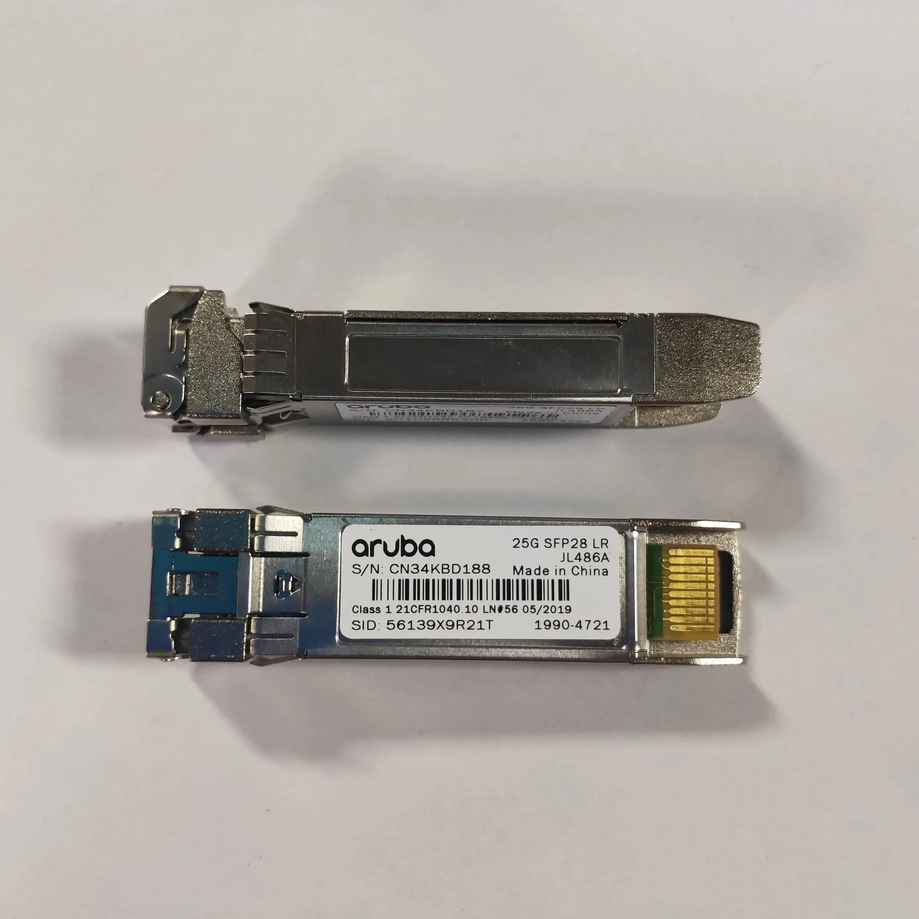 

New Aruba 25G LR SFP28 Fiber Optical Module JL486A 56139X9R21T 1990-4721 1310NM 25GB 10KM Fiber Transceiver