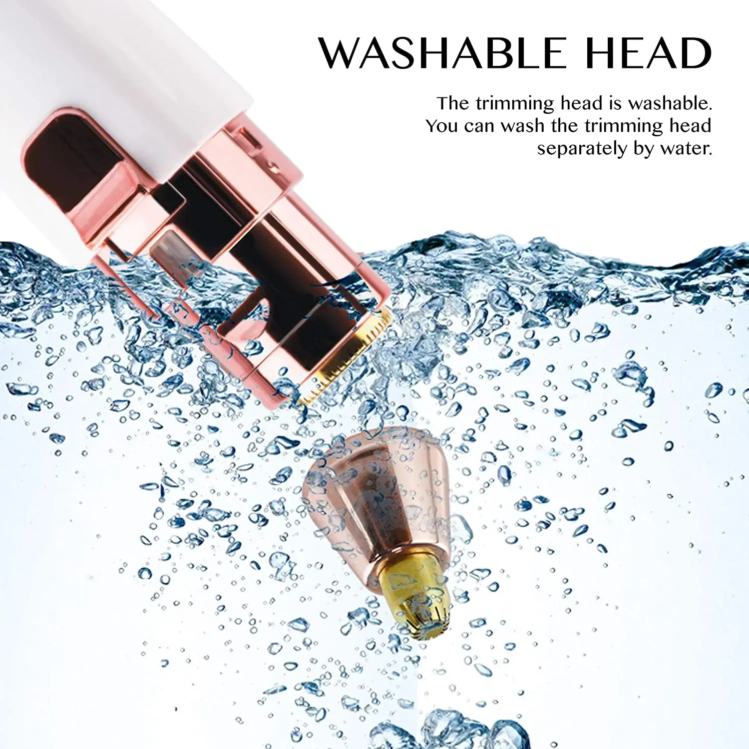 Dighealth 2 w 1 akumulatorowy trymer do brwi depilator do twarzy makijaż Mini maszynka do golenia bezbolesny depilator z wbudowanym światłem LED