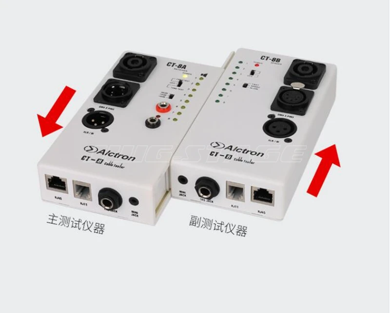 BNC DIN SPEAKON كابل الصوت فونو RCA DMX 5PINS DMX آلة اختبار كابل الإشارة