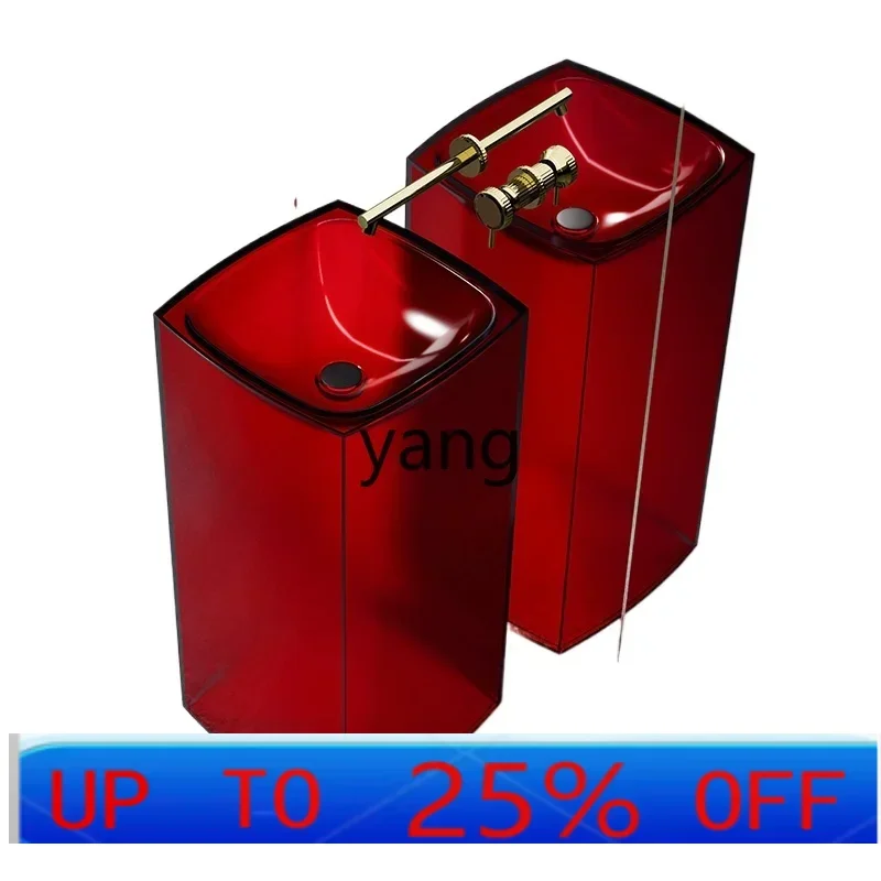 

LMM household color integrated floor-to-ceiling square resin hand wash basin