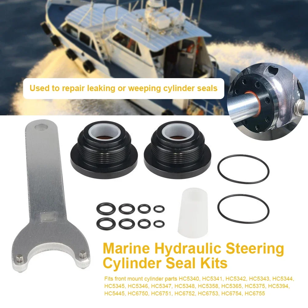 

Front Mount HC5365 Hydraulic Steering Cylinder Seal Kit with Wrench Tool for SeaStar HC5340 HC5341 HC5342 HC5343 HC5344 HC5345