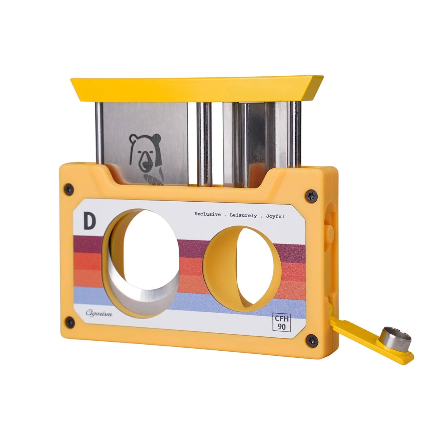 Cutter à Cigares Multifonction Triple Usage Rétro en Forme de Cassette, Pince Plate, Pince en V, Ciseaux pour Maison et Jardin
