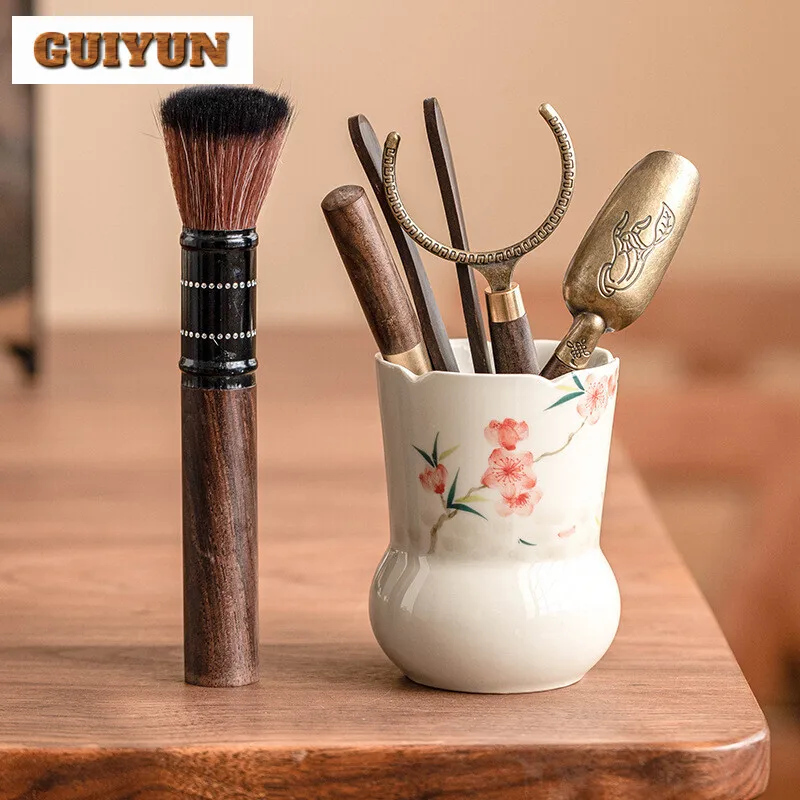 Hand-painted Peach Blossom Tea Six Gentlemen Handmade Tea Tool Set Teaware Utensils Green Tea Tea Items Accessories Collection