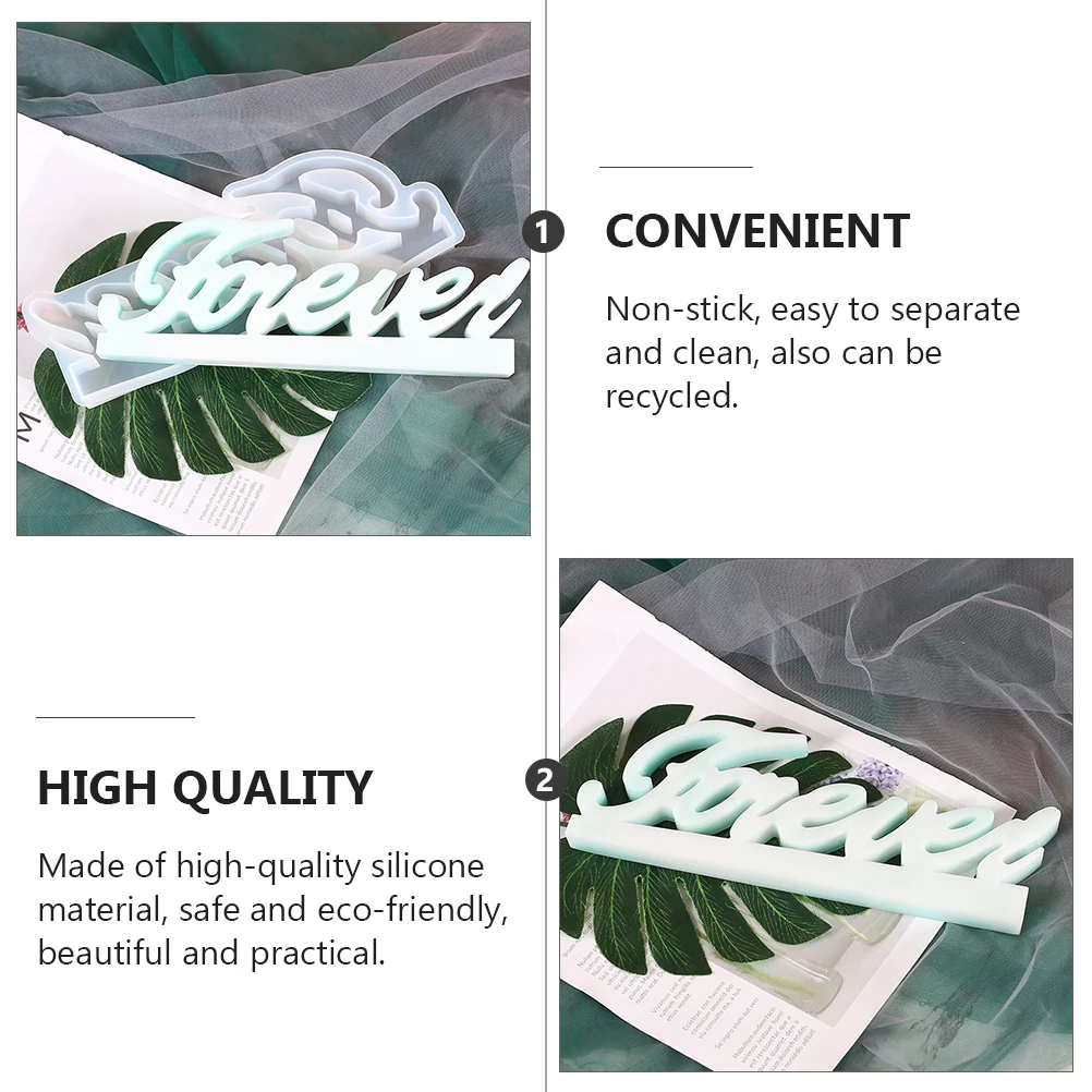 

Crystal Epoxy Ornament Handmade Decor Chic Mold Creative Resin Table Decoration Letter Silica Gel DIY Manual Desktop
