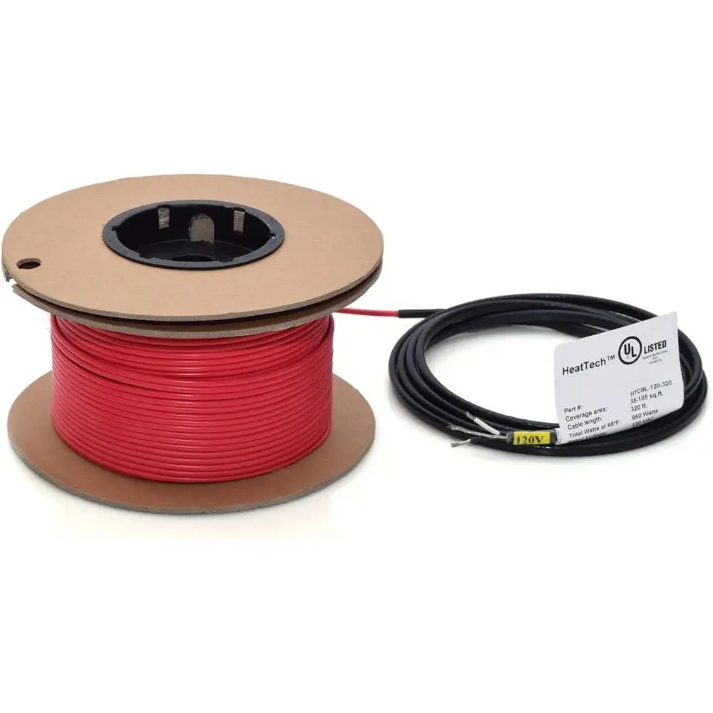 

95-190 sqt Electric Radiant In-loor Heating Cable System, 240V