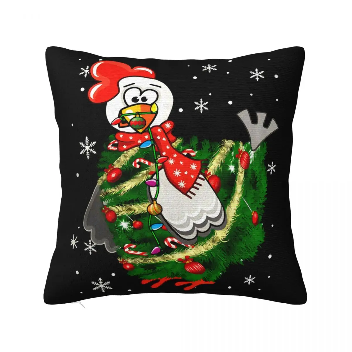 Chicken Christmas Tree Funny Christmas Tree Chicken Farmer Lover Gifts Tops Pillow Case