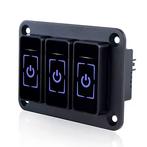 New 2-8 Gang Switch Panel Adjust LED Circuit Control Relay System Box Slim Touch Control Panel for Boat Jeep UTV Caravan