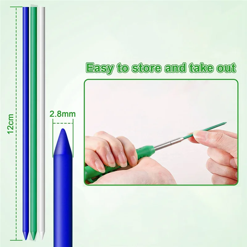 24PCS Solid Carpenter Pencil Refills 2.8 MM Woodworking Pencil Refills for Deep Hole Mechanical Pencil Marker