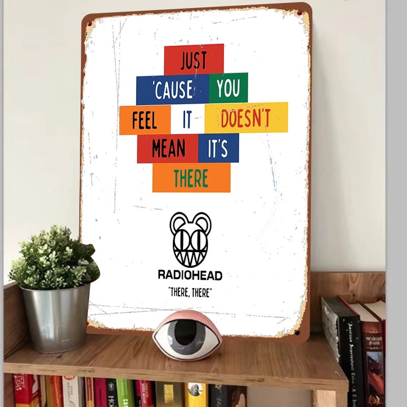 Radiohead There There Lyric Art Custom Metal Tin Sign Music Poster Home Decor Wall Hanging