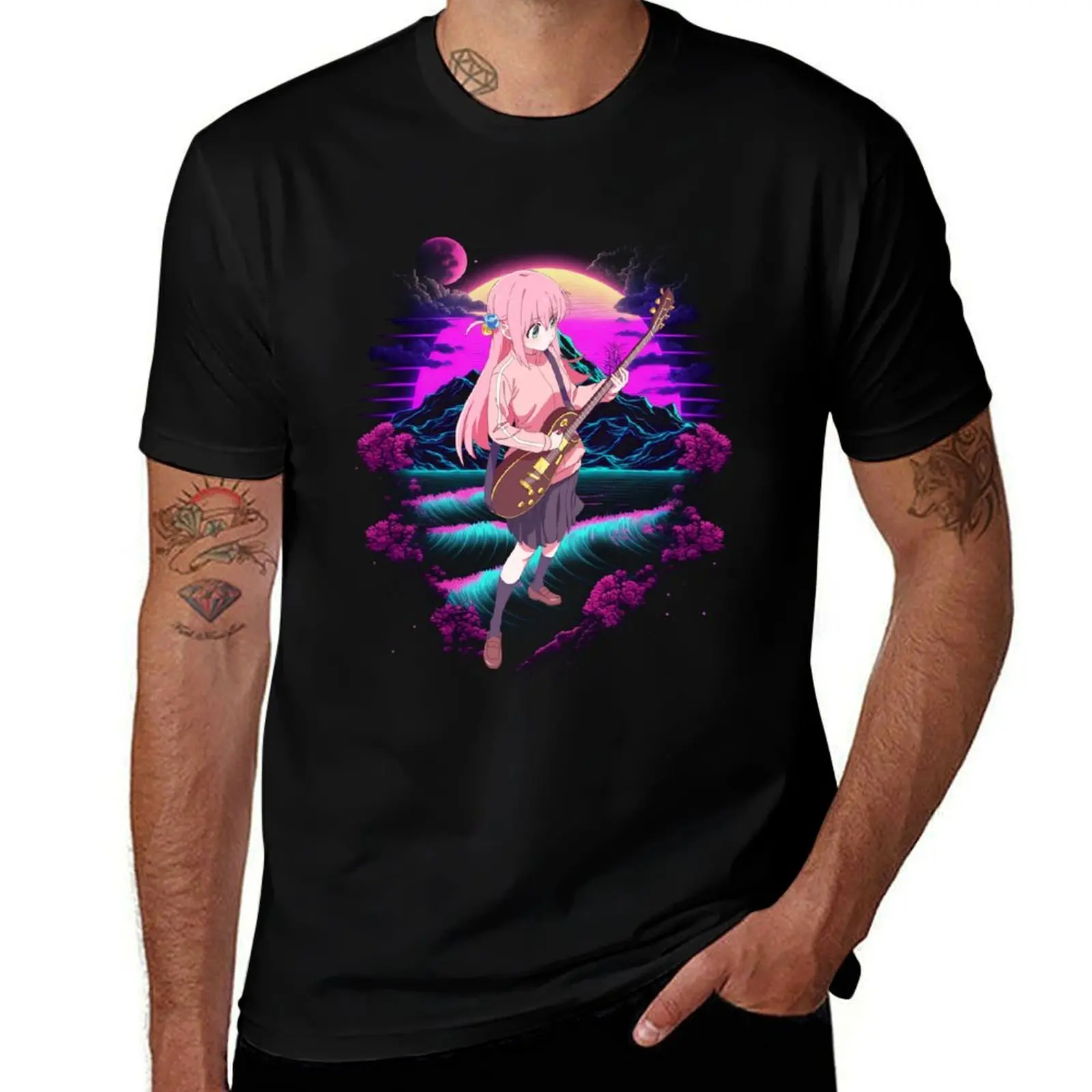 Rocking with Bocchi Musical Chronicles Vintage T-Shirt Fashion Casual Short Sleeve T-Shirt