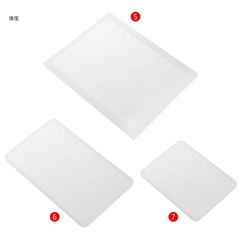 X5QE Silicone Mold DIY Crafts Notebook Shaped A5A6A7 Mirror Jewelry Making Book Resin