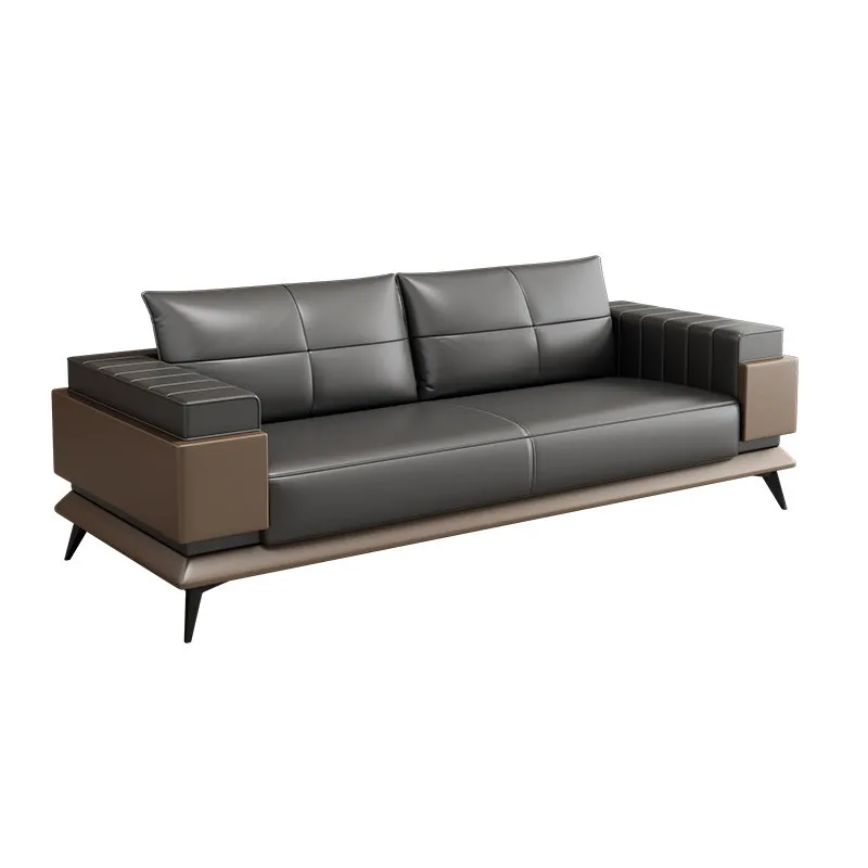 

Office sofa simple modern business reception area three-person coffee table combination set coffee table group