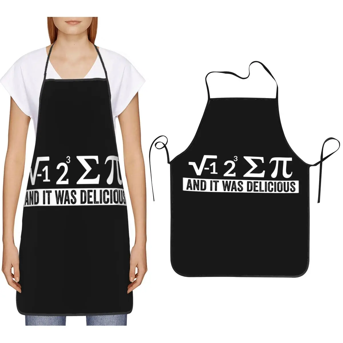 

I Ate Some Pie And It Was Delicious (i 8 Sum Pi) Apron Chef Cooking Cuisine Tablier Bib Kitchen Cleaning Pinafore for Women Men