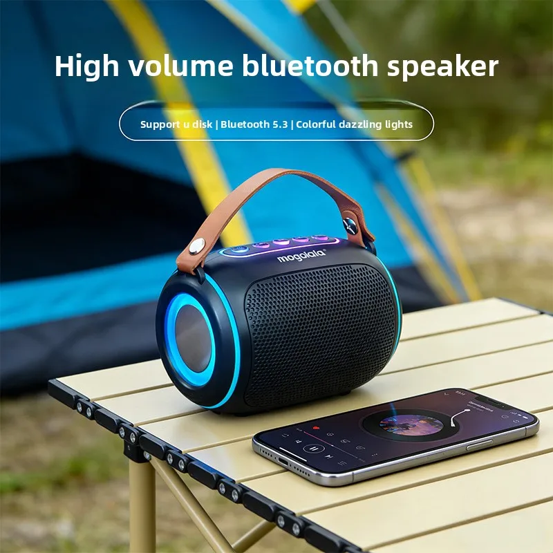 

Bluetooth speaker with high volume long battery life heavy bass suitable for home and outdoor use easy to carry wireless Bl