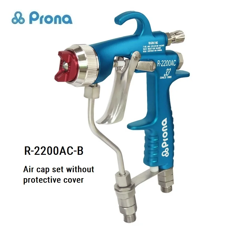 Prona R-2200AC High Pressure Paint Spray Gun R-4700AC Air Mix Manual Pistol 20Mpa 2900psi Fluid Sprayer  200 Bar Max Fluid