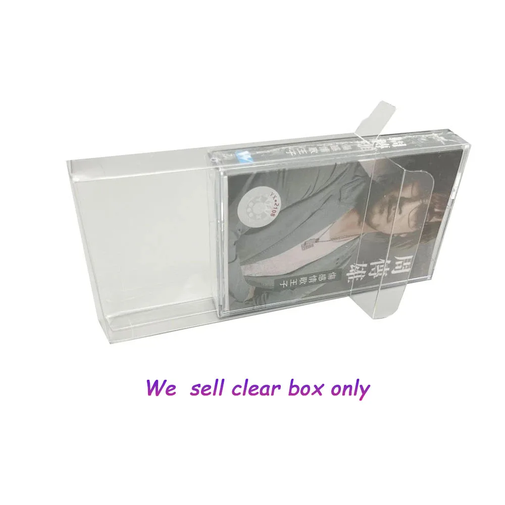 Transparent protective PET cover Collection protection box for tape album box, clear display storage box