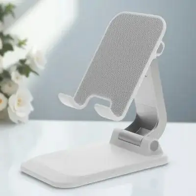 

Adjustable Foldable Cell Phone Stand Lightweight Slim Design for Desk Bedroom Living Room Kitchen Dorm Travel Mobile Phone