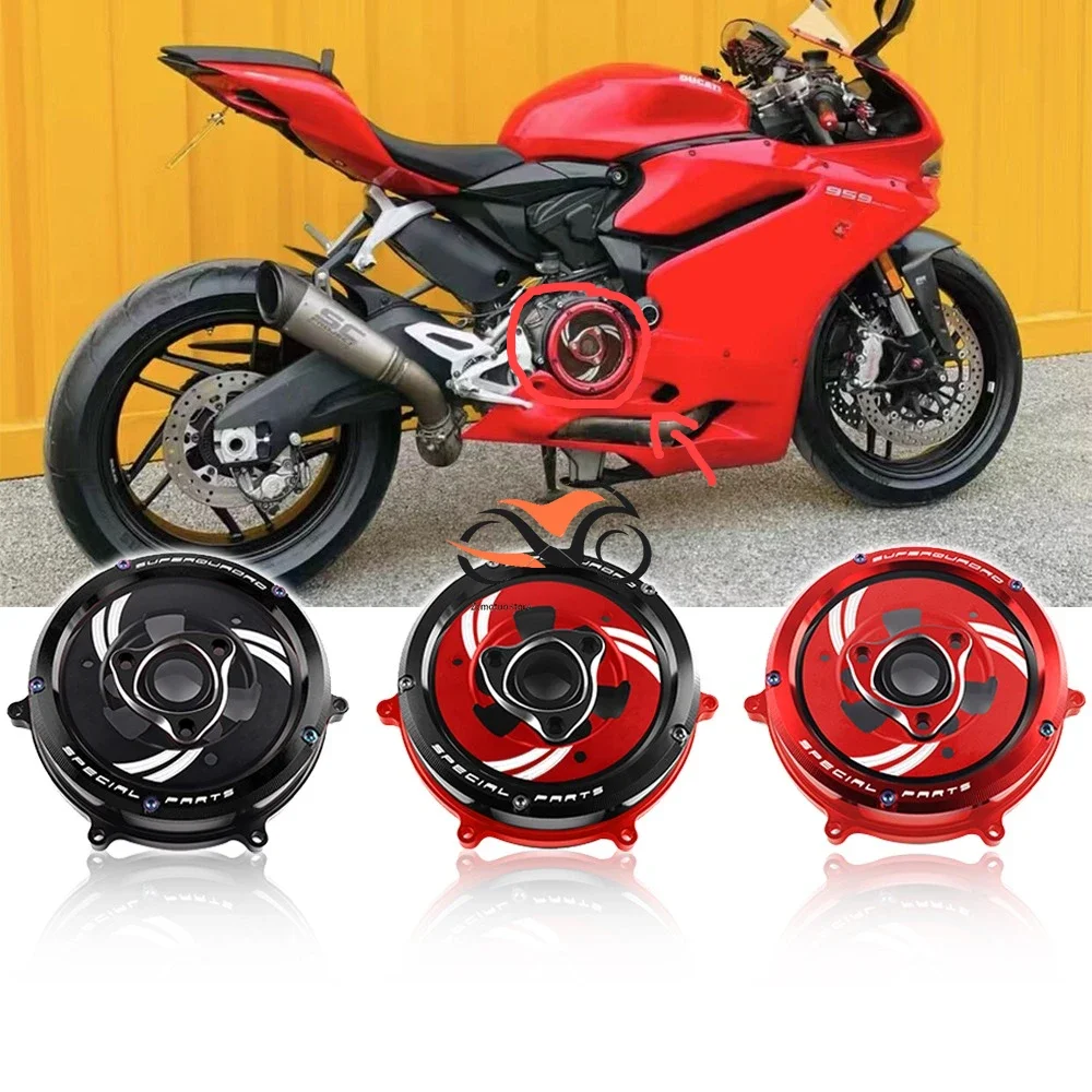 

Motorcycle Modification Transparent Clutch Cover Clutch Edge Cover for DUCATI Panigale V2 V4 V4S 959 1199 1299