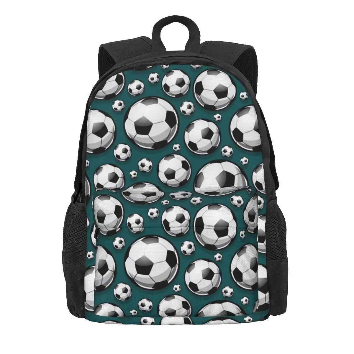 Soccer Ball Balls Pattern Blue Football Sport Sports Backpacks Boys Girls Bookbag Children School Bags Cartoon Shoulder Bag