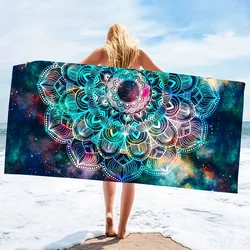 Flower pattern beach towel, suitable for outdoor travel camping summer vacation, beach swimming, bathroom accessories