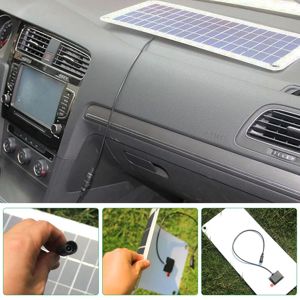 Полугибкое зарядное устройство с солнечной панелью, 10,5 Вт, 18 В/5 В, 12 В