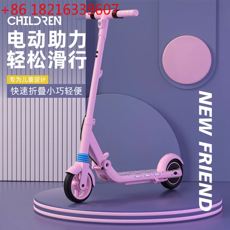 

Folding girls electric scooter with Bluetooth color optional PU light wheel