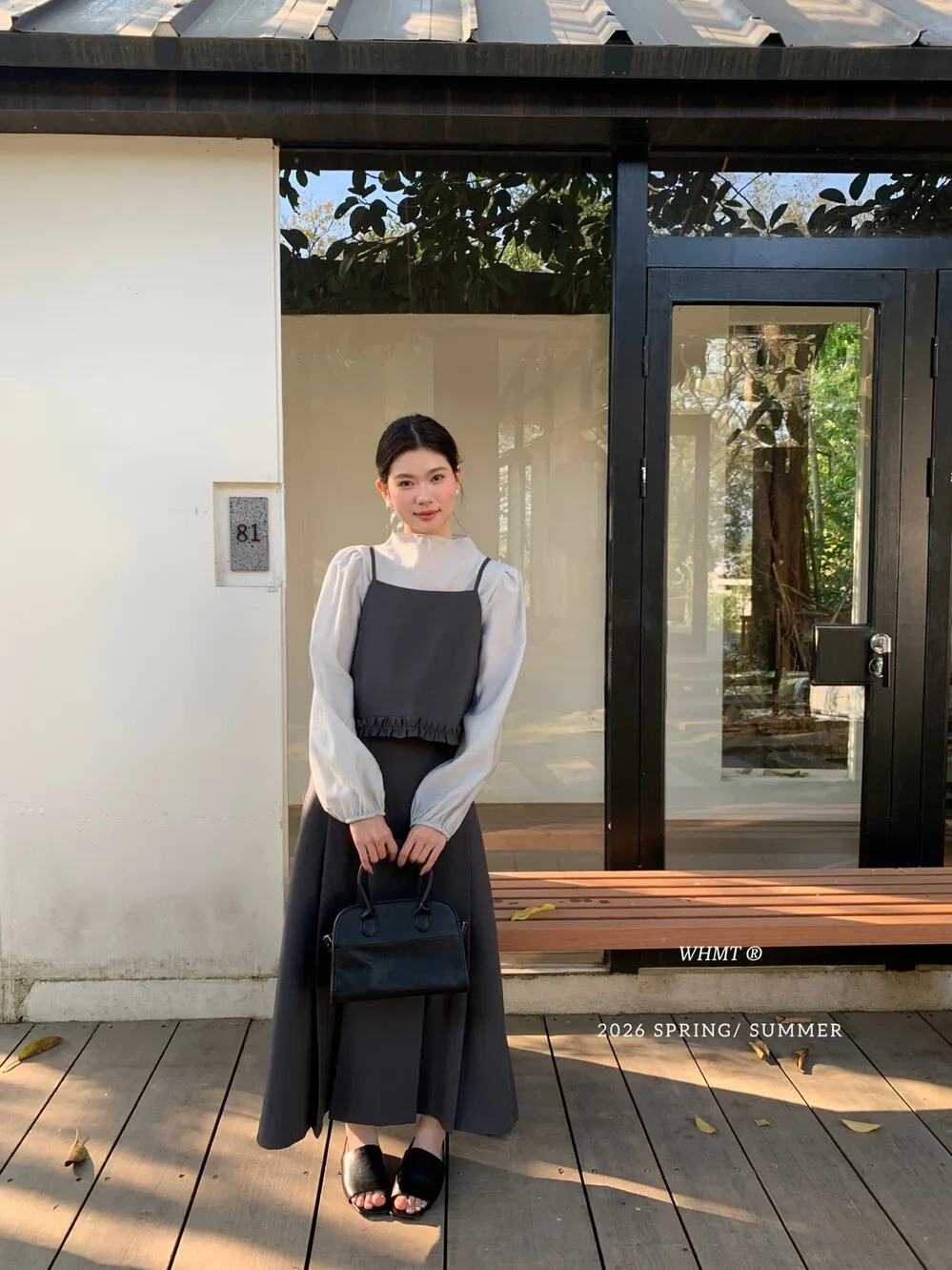 

Корейский модный комплект из двух предметов: топ с длинным рукавом и плиссированная юбка-трапеция для женщин