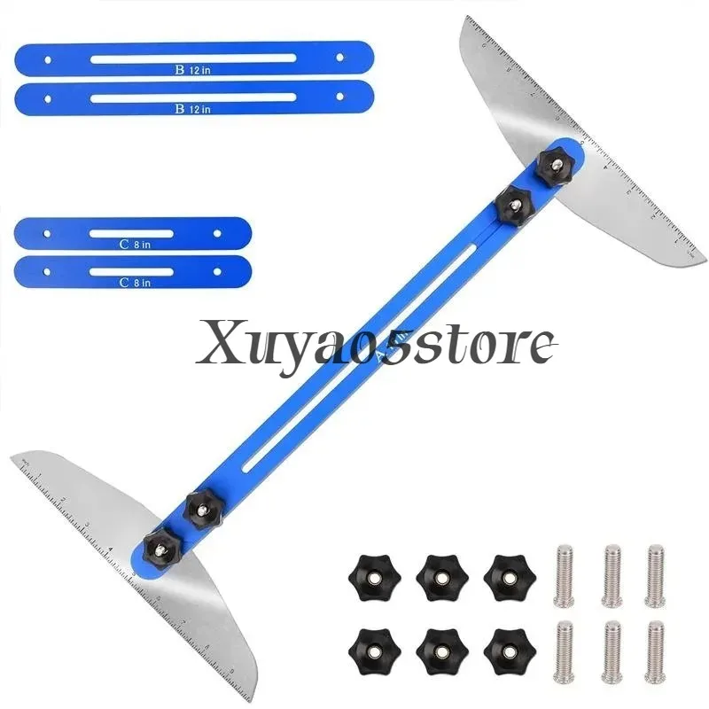 Stair ruler Multifunctional folding home tool Telescopic ruler Stair measuring tool Stair Tread Gauge