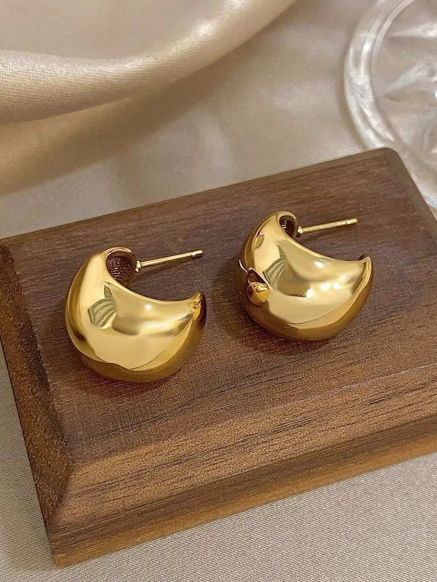 

Chunky Geometric Water Drop Hoop Earrings For Women Fashion Jewelry Party Daily Gift
